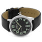 Limit Mens Basic Dated Silver Tone Case Black Dial Black Leather Strap Watch 5747