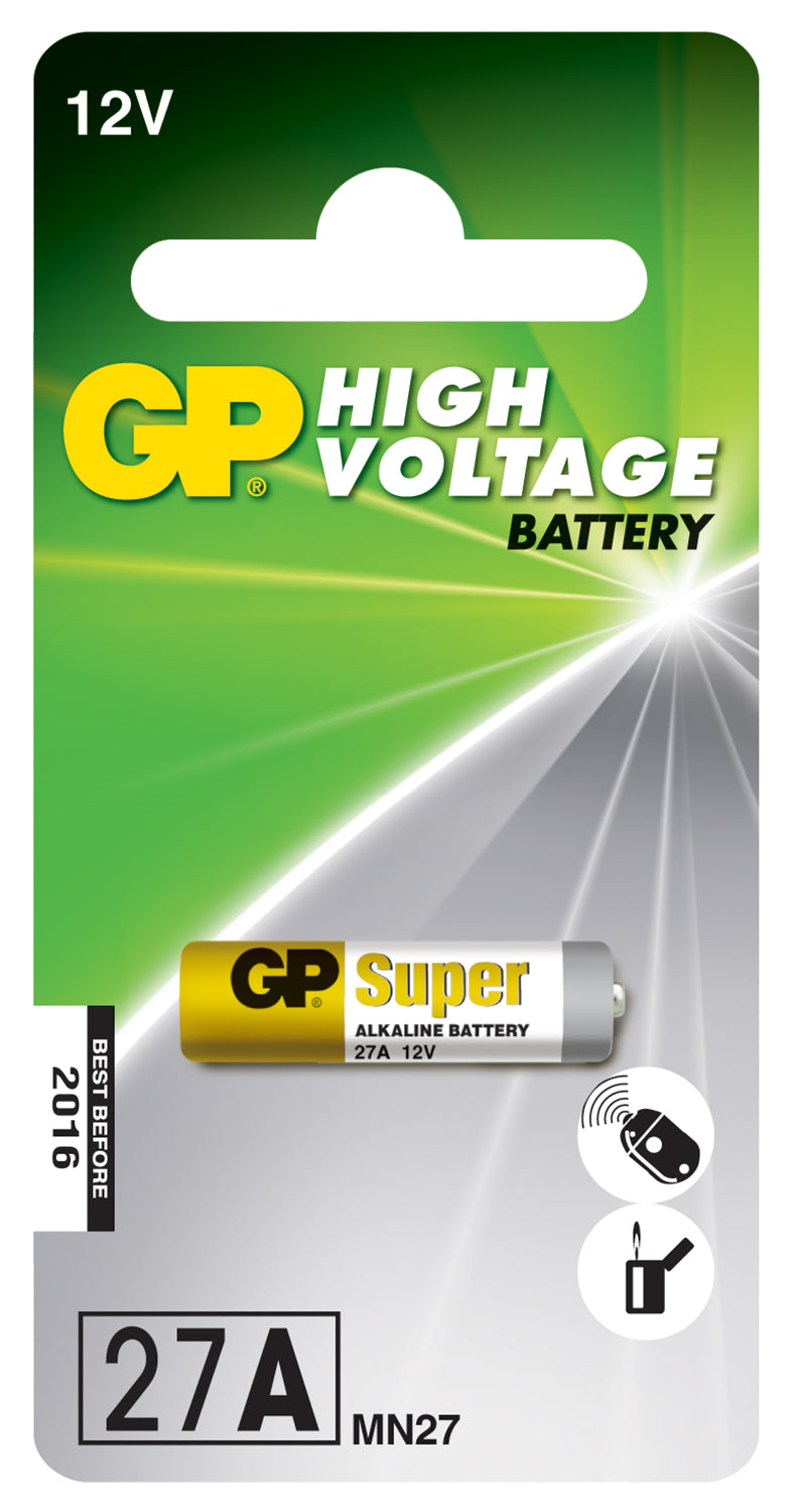 GP High Voltage 12v Alkaline Battery 27A Single