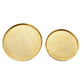 Hestia Gold Metal Set of 2 Round Display Trays 26 & 30cm