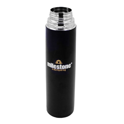 Milestone Double Walled Stainless Steel Flask 1Ltr  - Matte Black Finish