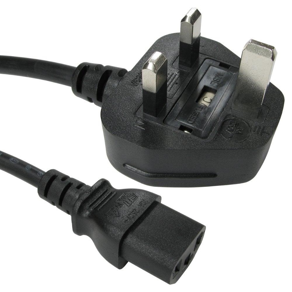 UK Plug to C13 Mains Lead