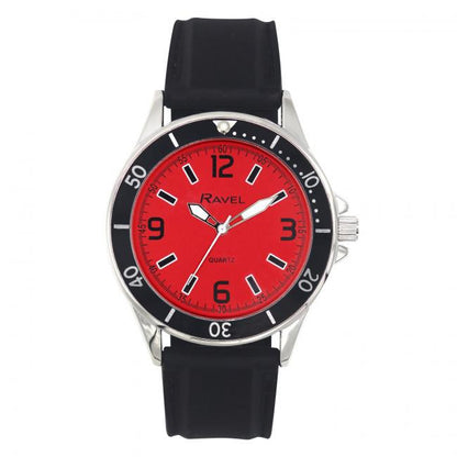Ravel Mens Sports Dial Silicone Strap Watch RS002 Available Multiple Colour