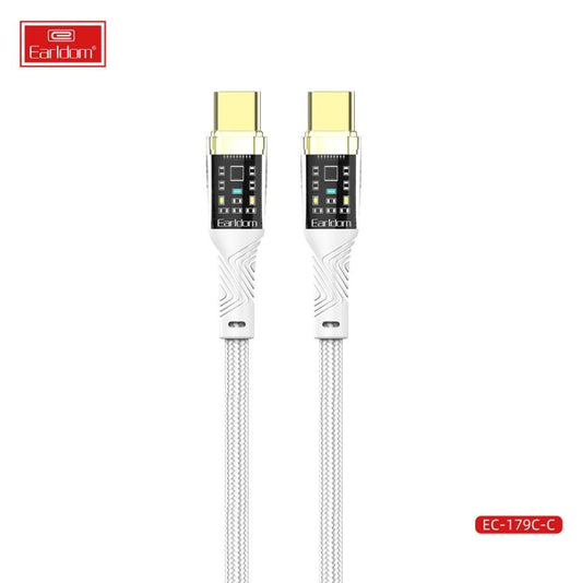 Earldom Transparent Umbrella Fast Charging Cable USB C to USB C EC-179C