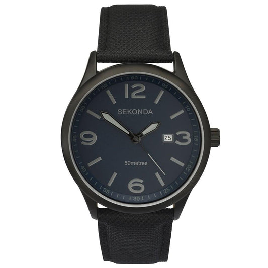 Sekonda Men's Black Nylon Strap Watch 1369
