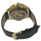 NY London Mens Automatic Dial Analogue Gold/Black Leather Strap Watch