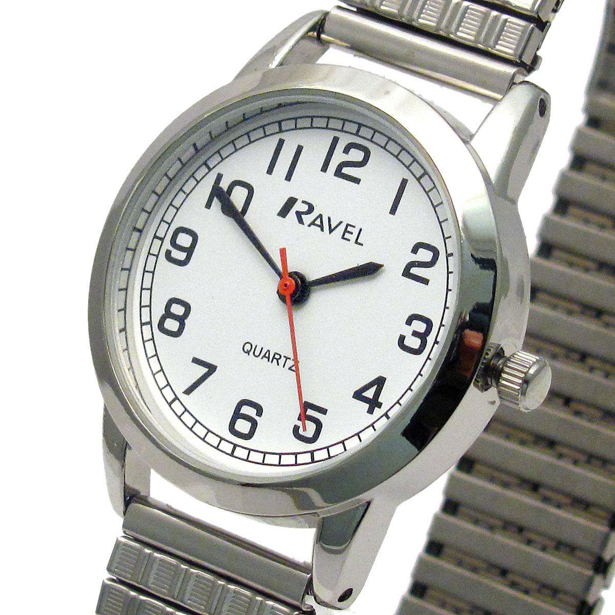 Ravel Ladies Bold Number Dial Expander Bracelet Watch R0232L