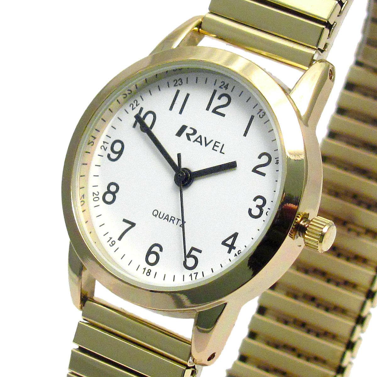 Ravel Ladies Bold Number Dial Expander Bracelet Watch R0232L