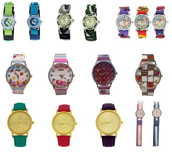 Relda Ladies/Boys/Girls Analogue Silicone nylon Strap 12 Mix Watches RELx12