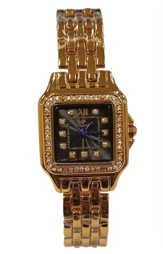 Clasico Ladies Water Resistant Square Bling Dial Metal Strap Bracelet Watch Available Multiple Colour