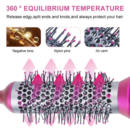 All In One Curling Iron Professional Curling Wand Set Instant Heat Up Hair Curler with 2 Interchangeable Ceramic Barrels