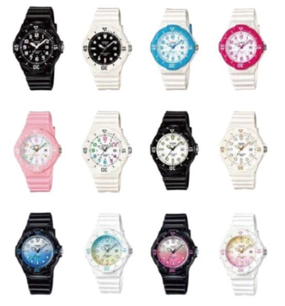 Casio Ladies Sports Dated Quartz Analogue Resin Rubber Strap Watch - LRW-200H Available Multiple Colour