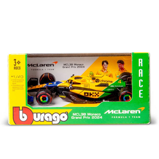 1:43 F1 Mclaren Mcl38 2024 Norris - Senna Livery - Diecast Model car Collectables