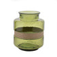 Hestia Green Recycled Glass Lantern with Twine