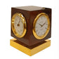 Miniature Clock Dial along with Barometer & Thermometer Dials Brown Solid wood IMP220 - CLEARANCE NEEDS RE-BATTERY