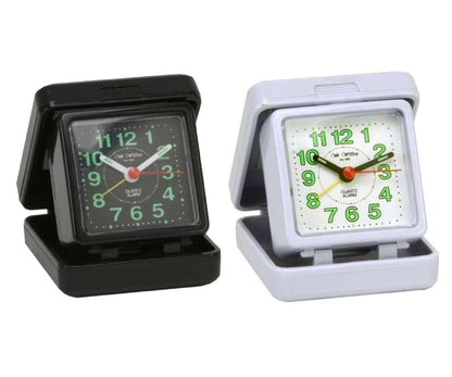 Widdop Folding Case Quartz Travel Alarm Clock 5165 available multiple colour