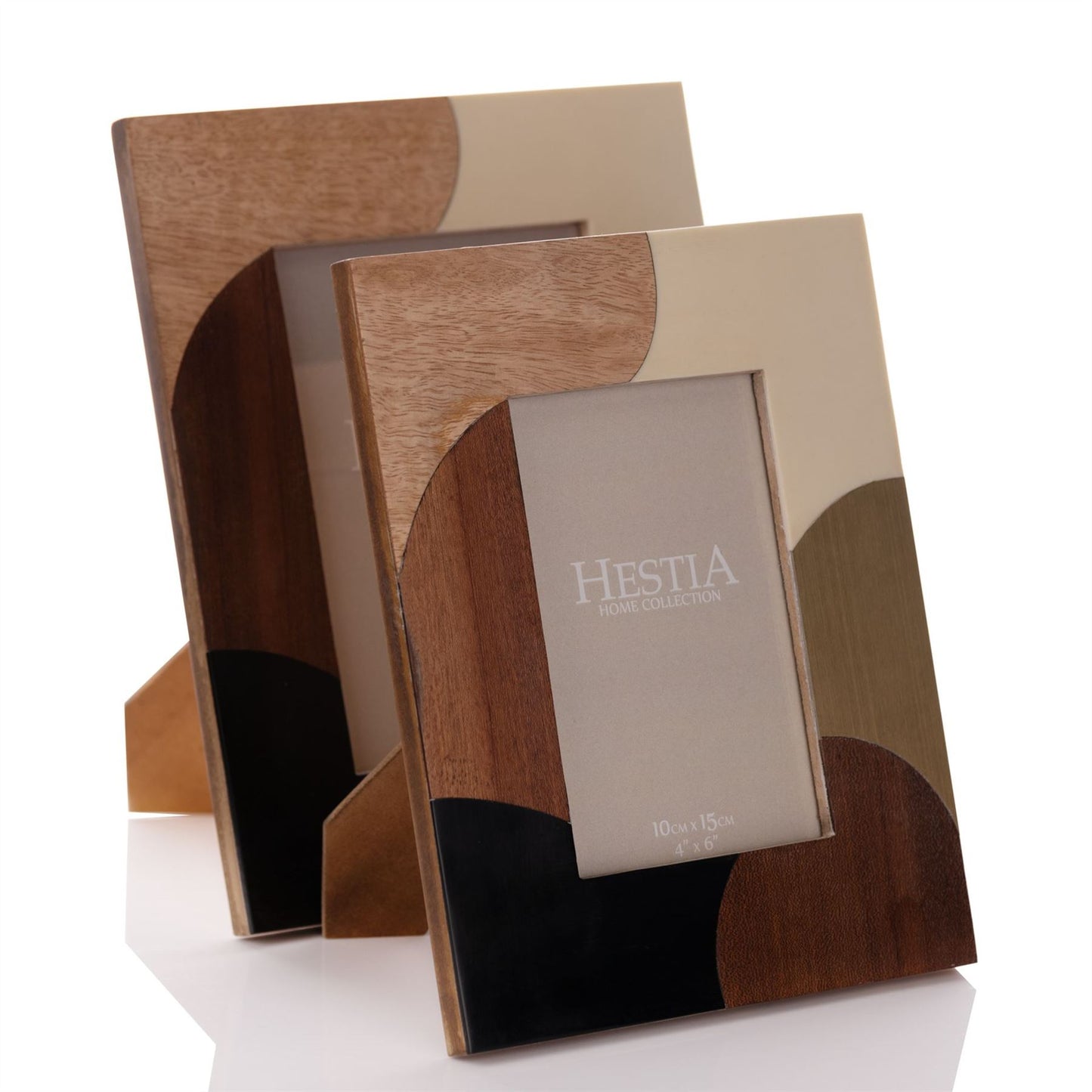 Hestia Resin, Mangowood & Brass Photo Frame 4" x 6"