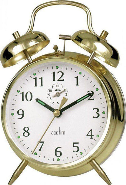 Acctim Saxon Large Double Bell Alarm clock Available  Multiple Colour
