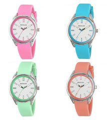 Henley Ladies Sports White Dial Coloured Rubber Strap Watch H06177 Available Multiple Colour