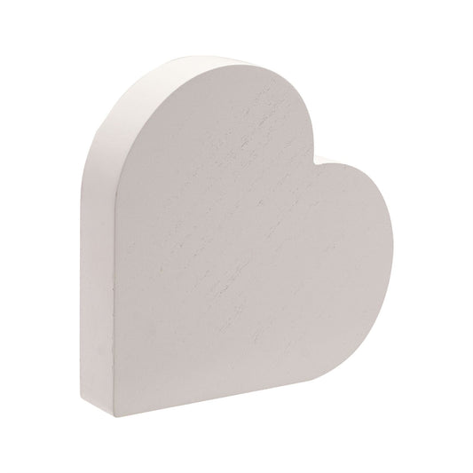 Now Or Never Studios Made to Order Heart Plaque with White Painted Front