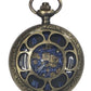 Mens & Ladies Mechanical Hand Winding Half Hunter Steampunk Bronze Pocket Watch