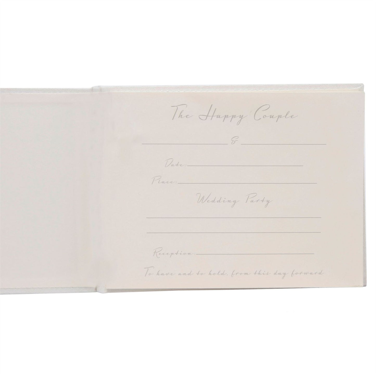Amore Suede Guest Book with Silver Rings 40 pages