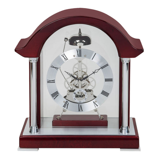 Wm.Widdop Piano Wood Bell Strike Mantel Clock 27cm