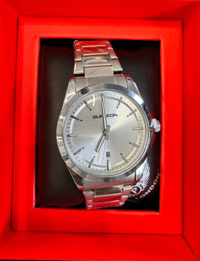 Men's Classic Stainless Steel Watch – Ice Blue Dial