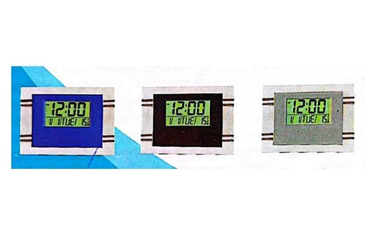 Kadio Kenko Digital Temperature Day/Date Display Wall Mounted Clock Available Colours