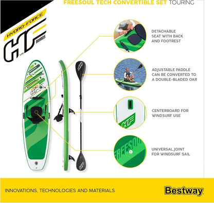 Bestway Hydro-Force SUP Inflatable Paddle Board, Kayak Conversion Kit