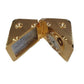 Miniature Clock Gold Plated Dice with photo frame Solid Brass IMP71 - CLEARANCE NEEDS RE-BATTERY