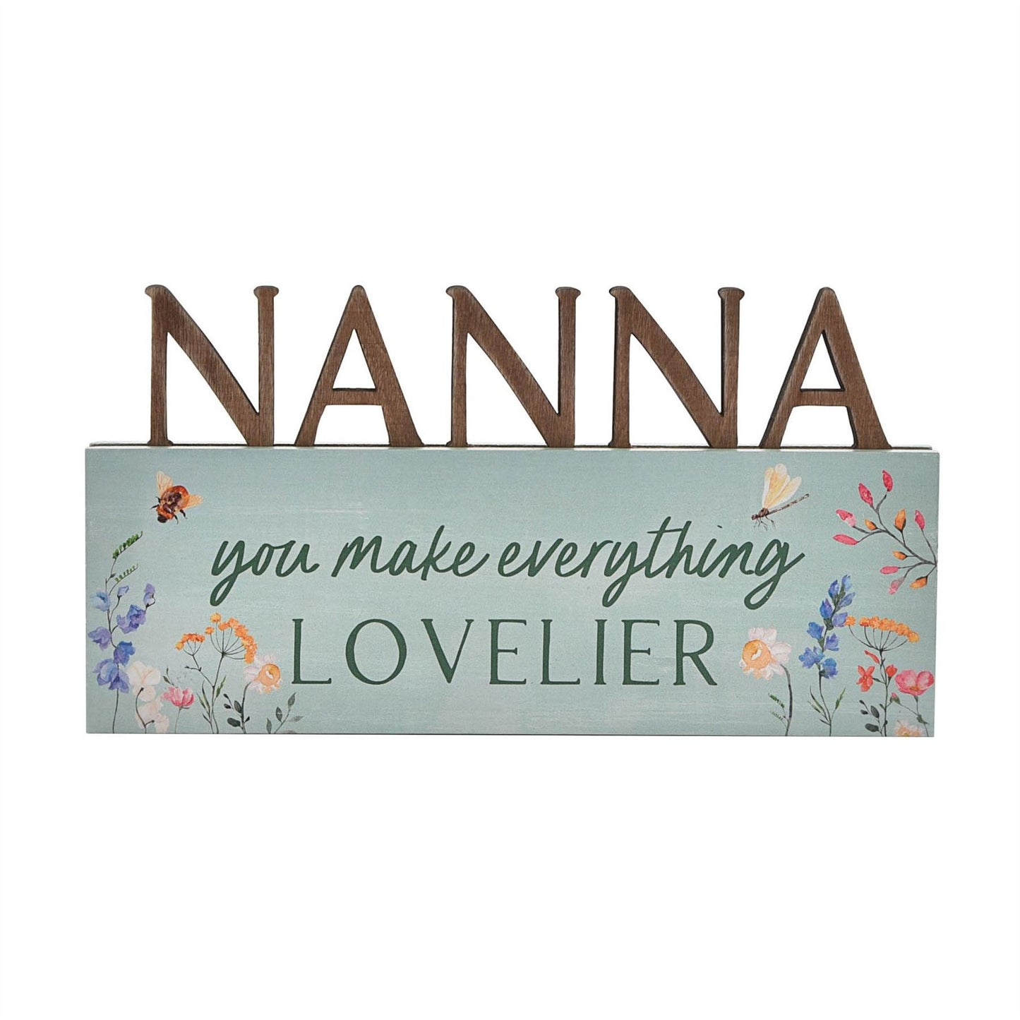 The Cottage Garden Letter Mantel Plaque "Nanna"