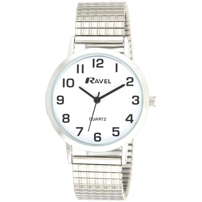 Ravel Mens Basic Classic Easy Read Expander Bracelet Watch R0201G Available Multiple Colour