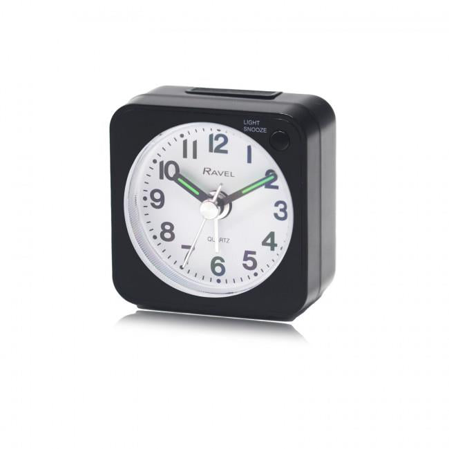 Ravel Quartz Mini Alarm Clock RC051 Available Black & White