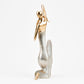 Portrait Figurine Gold Woman Posing