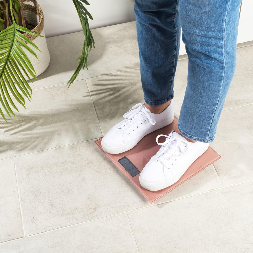 Salter Rose Gold Glitter Electric Bathroom Scale
