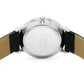 Limit Mens Basic Dated Silver Tone Case Black Dial Black Leather Strap Watch 5747