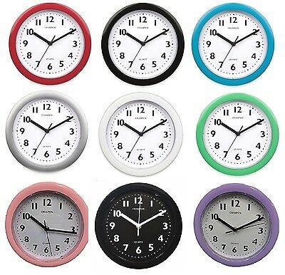 Champion Bold 9 inch Kitchen Black Wall Clock KC515 - Multiple Colour