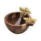 Hestia Acacia Dip Bowl and Spreader Set Bee