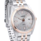 Lorus Mens Basic Fashion Date Grey Sunray Dial Two tone Rose gold and Silver Stainless Steel Bracelet Watch RH974QX9