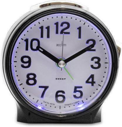 Acctim Eden Non Ticking Sweep Crescendo Alarm Clock 1652 Available Multiple Colour