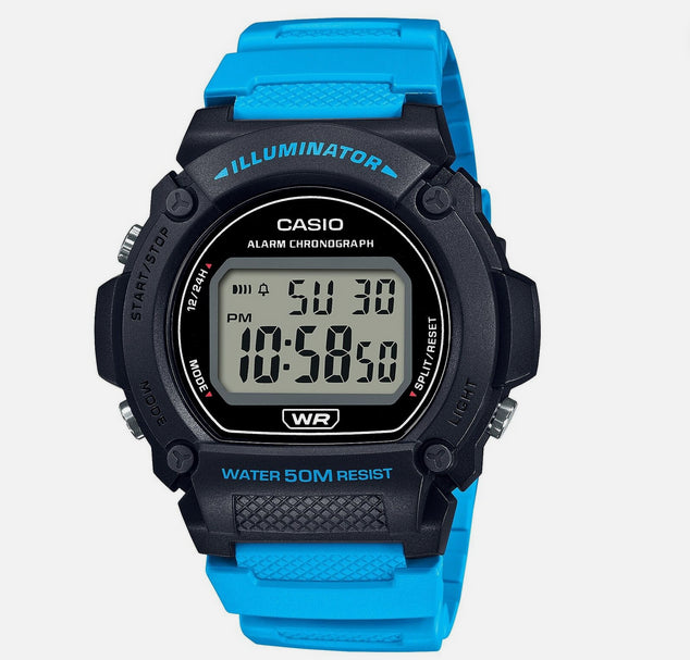 Casio Men's Silicone Blue Alarm Sub Watch