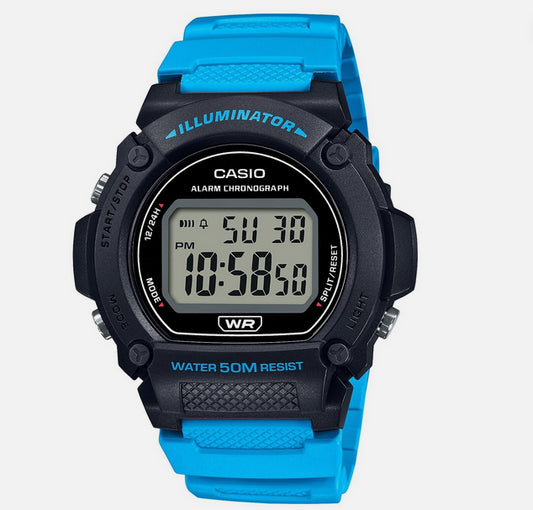 Casio Men's Silicone Blue Alarm Sub Watch