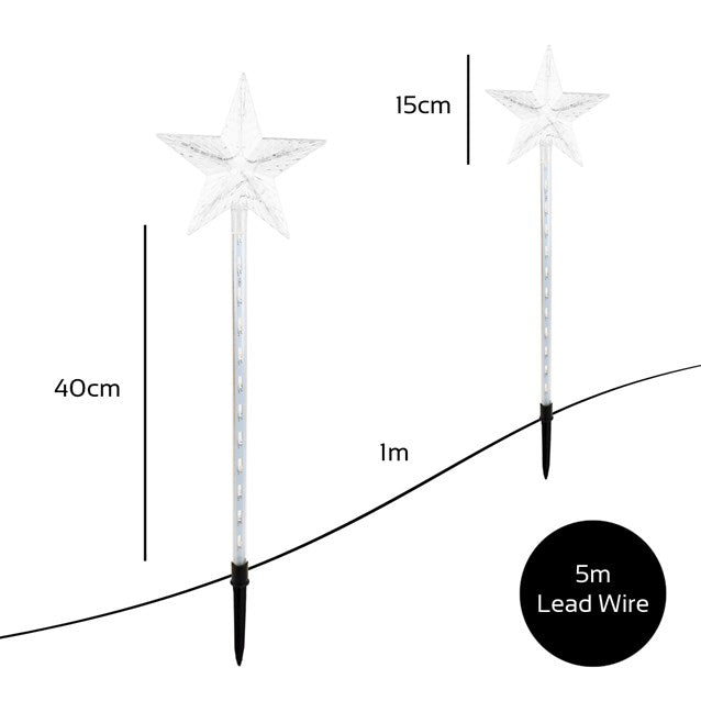 Christmas Workshop 4PC 72 LED Meteor Shower Path Lights - Warm White (Carton of 6)