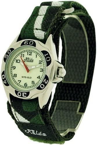 Relda Childrens Boy Nite-Glo Luminous Dial Camouflage Army Easy Fasten Watch Available Multiple Colour