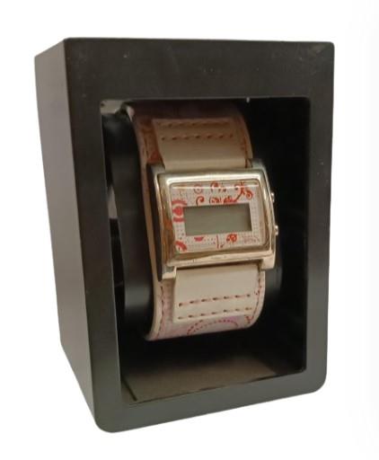 Ladies Digital White & Pink Design Leather strap Watch - CLEARANCE NEEDS RE-BATTERY