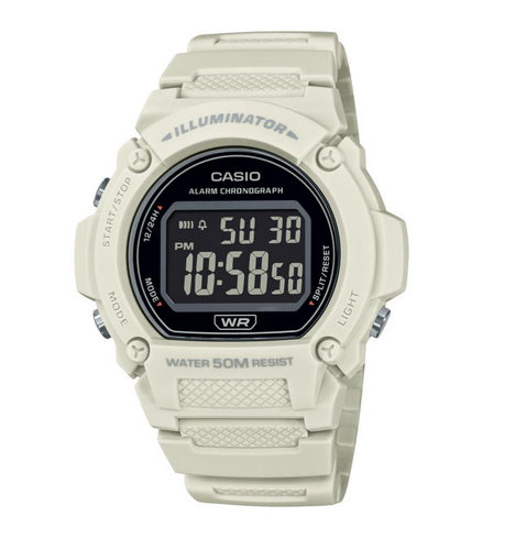 Casio Men's Digital Rubber Strap Watch W-219HC-8BVDF