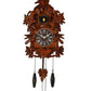 William Widdop Qtz Cuckoo Clock Bird on Top Wooden Case - Large