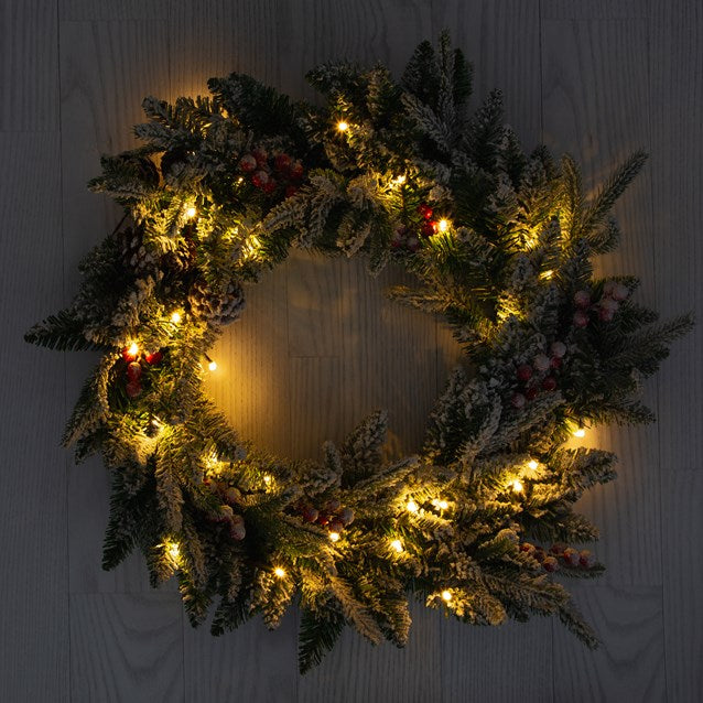 The Christmas Workshop Pre-Lit Wreath 60 cm