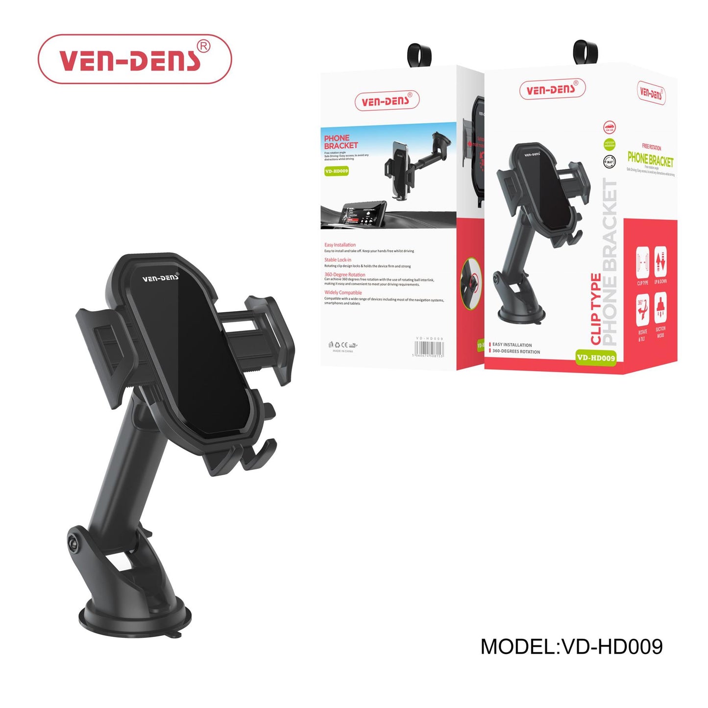 Ven-Dens Car Phone Holder Clip Type