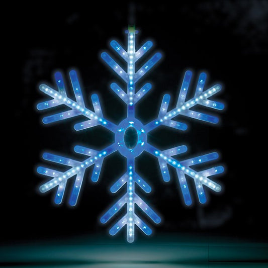 Christmas Workshop 60cm Blue/White LED Snowflake Window Light (Carton of 5)